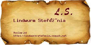 Lindwurm Stefánia névjegykártya